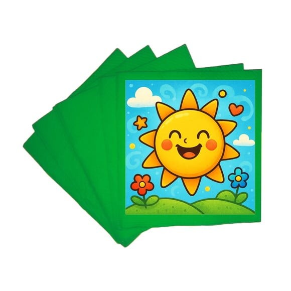 Guardanapo de Papel Personalizado Sol Sorridente