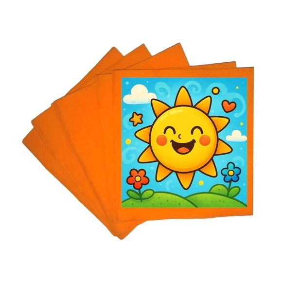 Guardanapo de Papel Personalizado Sol Sorridente
