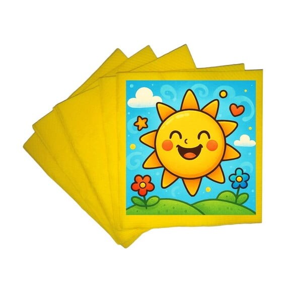Guardanapo de Papel Personalizado Sol Sorridente