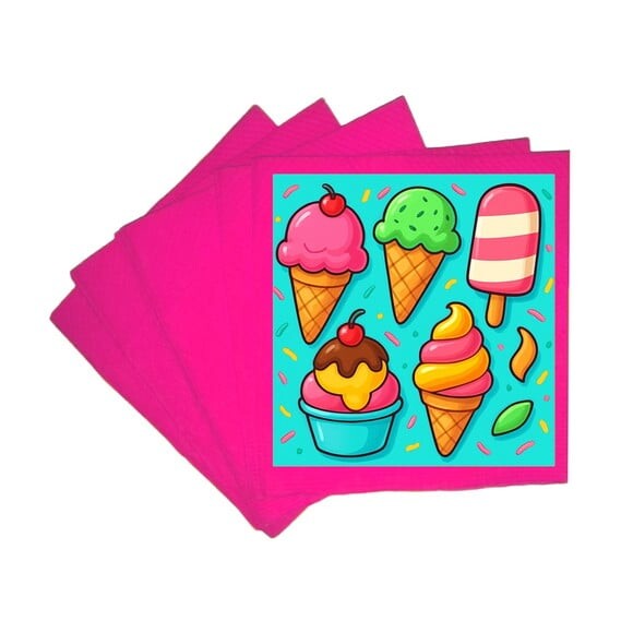 Guardanapo de Papel Personalizado Sorvetes
