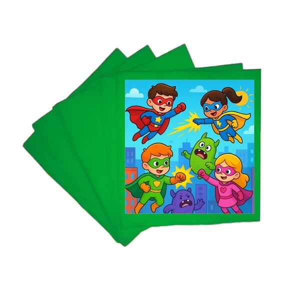 Guardanapo de Papel Personalizado Super Heróis