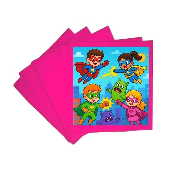 Guardanapo de Papel Personalizado Super Heróis