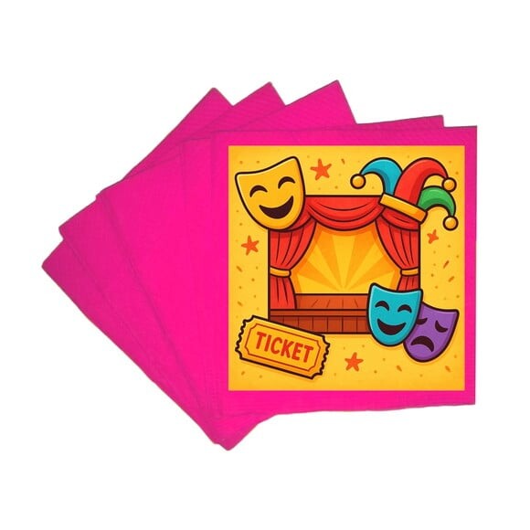 Guardanapo de Papel Personalizado Teatro Infantil
