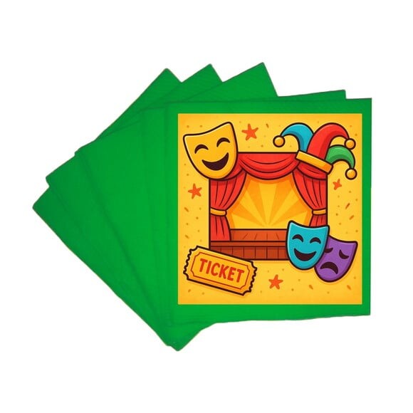 Guardanapo de Papel Personalizado Teatro Infantil