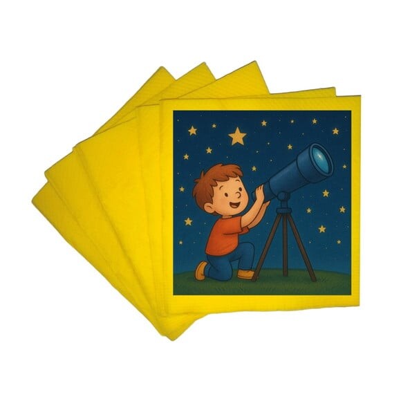 Guardanapo de Papel Personalizado Telescópio Kids