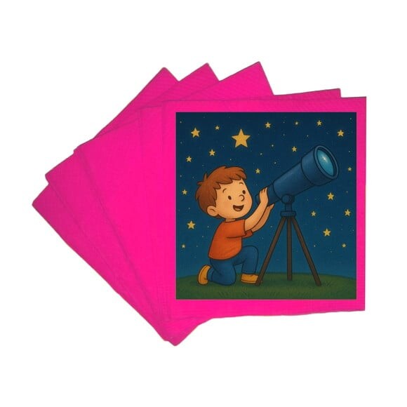 Guardanapo de Papel Personalizado Telescópio Kids