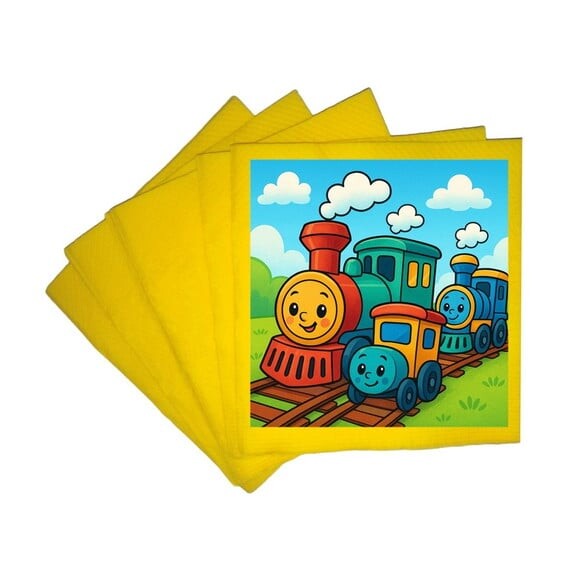 Guardanapo de Papel Personalizado Trens Antigos