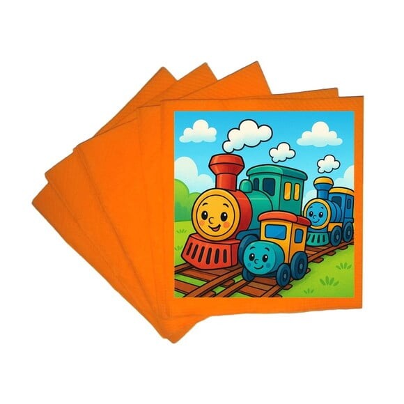 Guardanapo de Papel Personalizado Trens Antigos