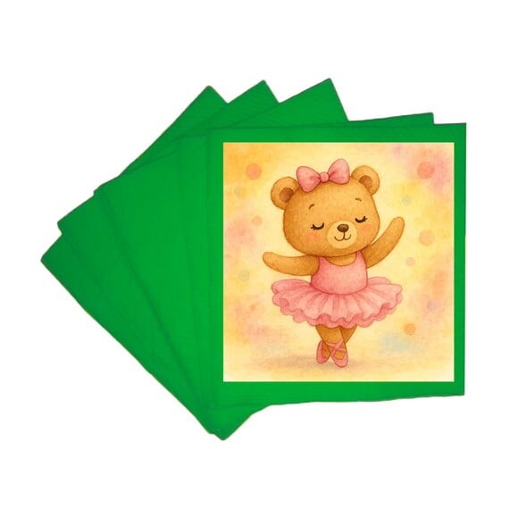 Guardanapo de Papel Personalizado Ursinha Bailarina