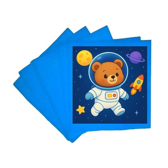 Guardanapo de Papel Personalizado Ursinho Astronauta