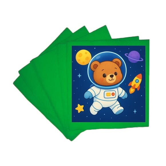 Guardanapo de Papel Personalizado Ursinho Astronauta