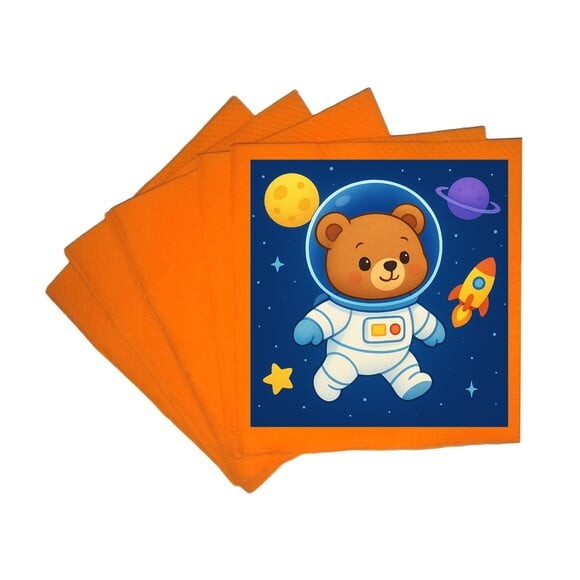 Guardanapo de Papel Personalizado Ursinho Astronauta