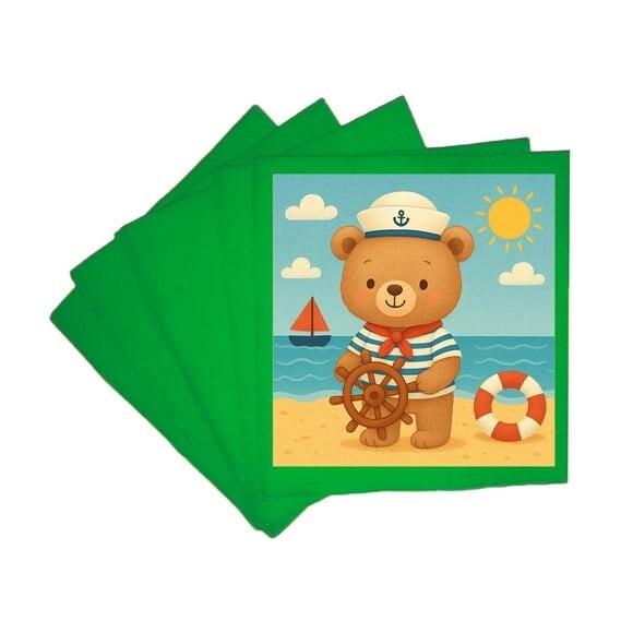 Guardanapo de Papel Personalizado Ursinho Marinheiro