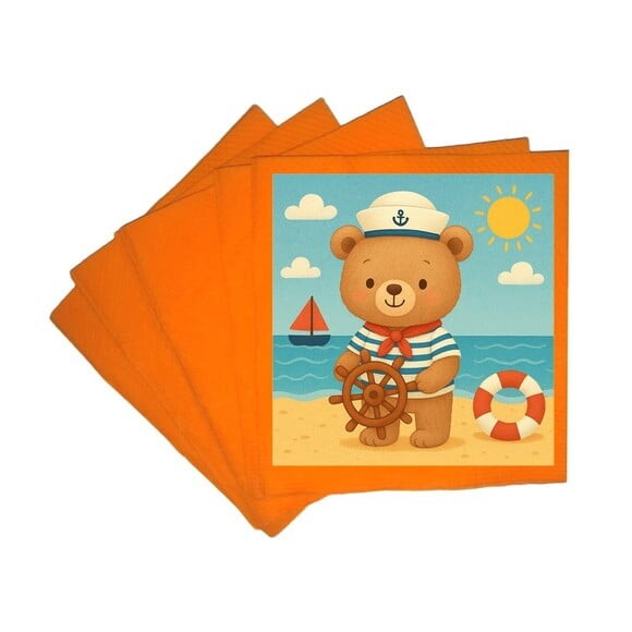 Guardanapo de Papel Personalizado Ursinho Marinheiro
