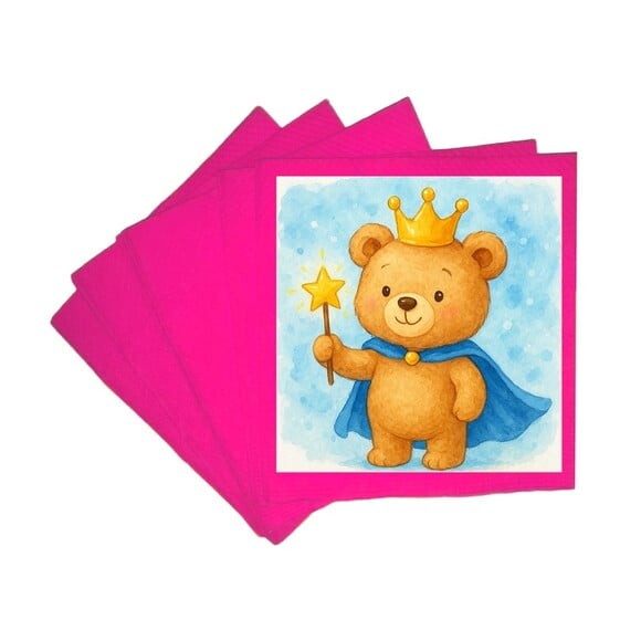 Guardanapo de Papel Personalizado Ursinho Príncipe