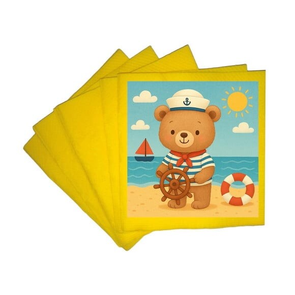 Guardanapo de Papel Personalizado Ursinho Marinheiro