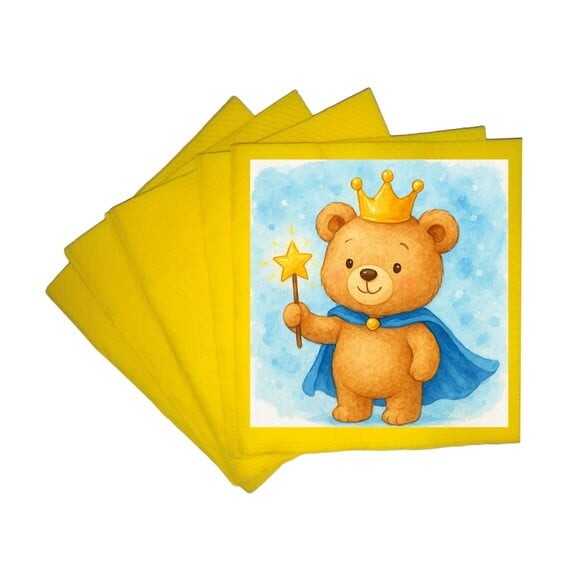 Guardanapo de Papel Personalizado Ursinho Príncipe