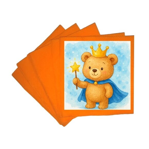 Guardanapo de Papel Personalizado Ursinho Príncipe