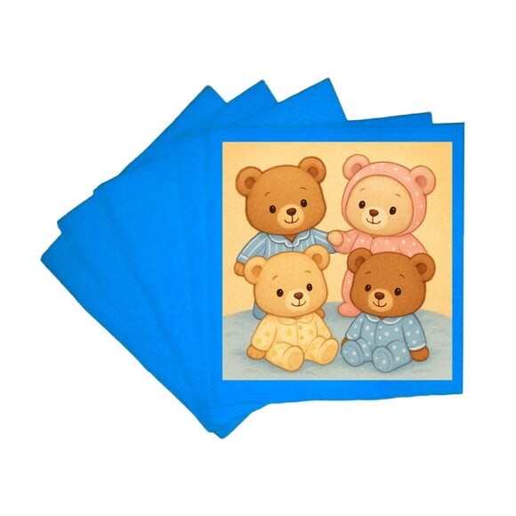 Guardanapo de Papel Personalizado Ursinhos de Pijama