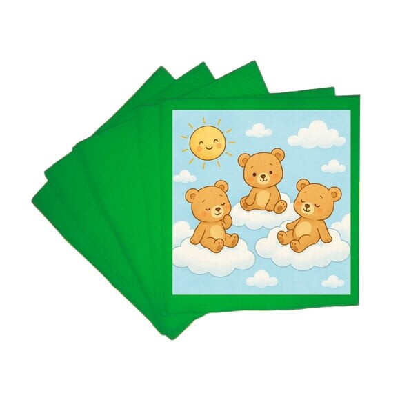 Guardanapo de Papel Personalizado Ursinhos na Nuvem