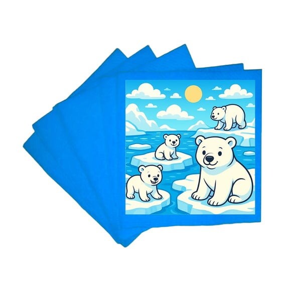 Guardanapo de Papel Personalizado Ursos Polares