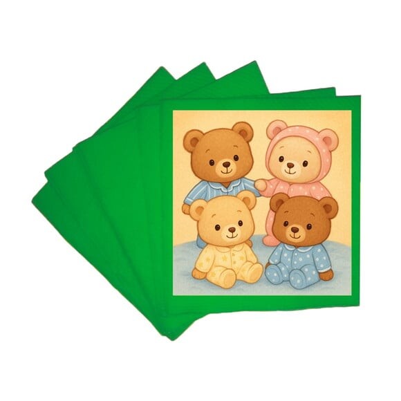 Guardanapo de Papel Personalizado Ursinhos de Pijama
