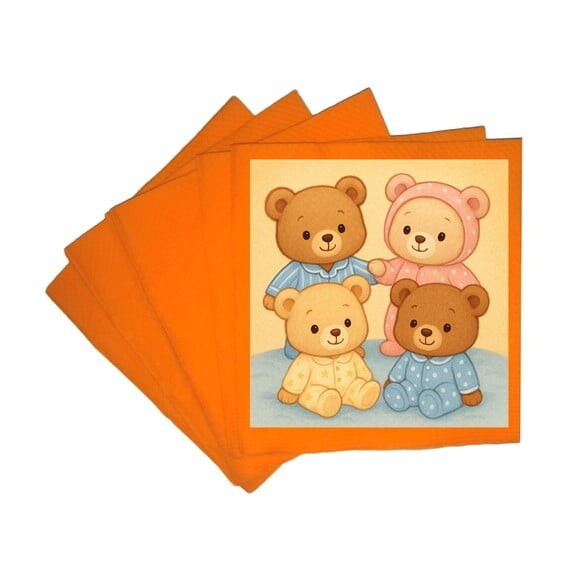 Guardanapo de Papel Personalizado Ursinhos de Pijama