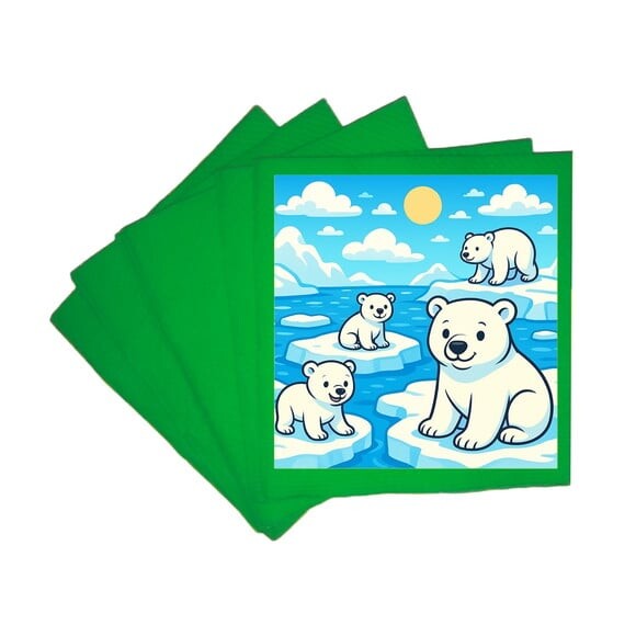 Guardanapo de Papel Personalizado Ursos Polares