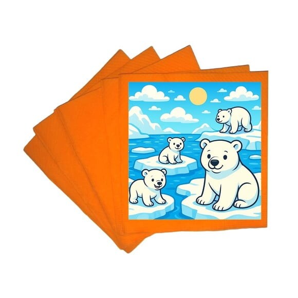 Guardanapo de Papel Personalizado Ursos Polares