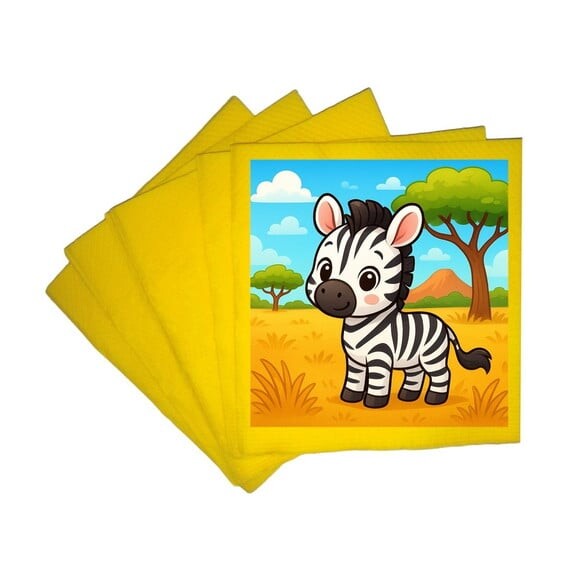 Guardanapo de Papel Personalizado Zebra Baby