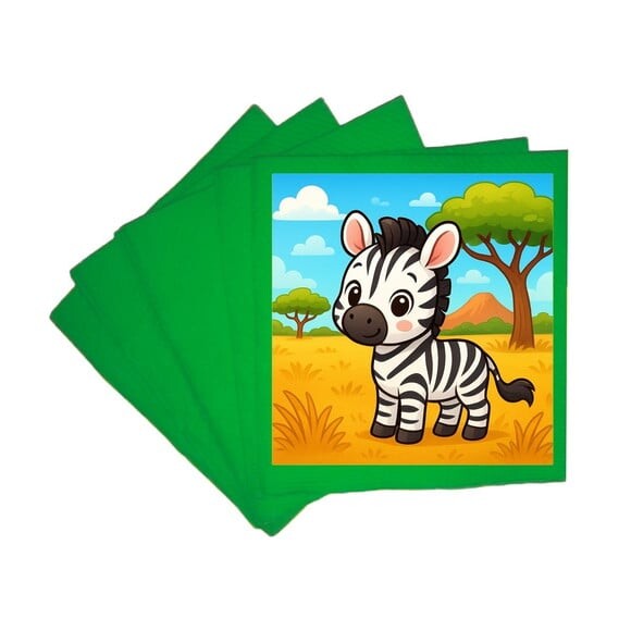 Guardanapo de Papel Personalizado Zebra Baby