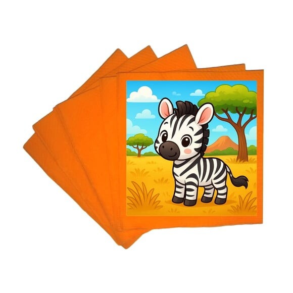 Guardanapo de Papel Personalizado Zebra Baby