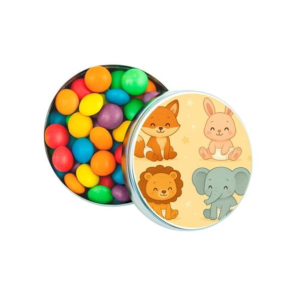 Latinha Metálica Personalizada Animais Fofinhos Baby