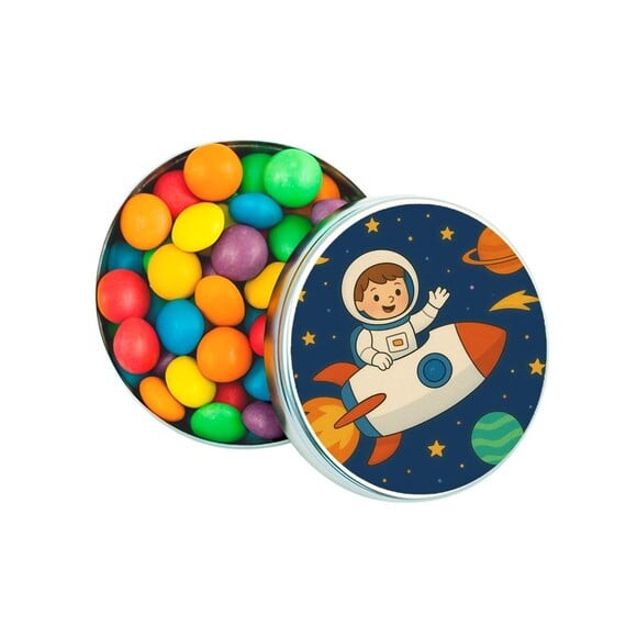 Latinha Metálica Personalizada Aventura Espacial