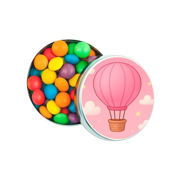 Latinha Metálica Personalizada Balão de Ar Rosa