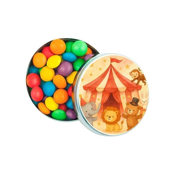Latinha Metálica Personalizada Circo Aquarela