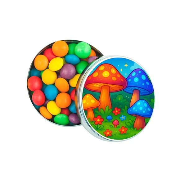 Latinha Metálica Personalizada Cogumelos Mágicos