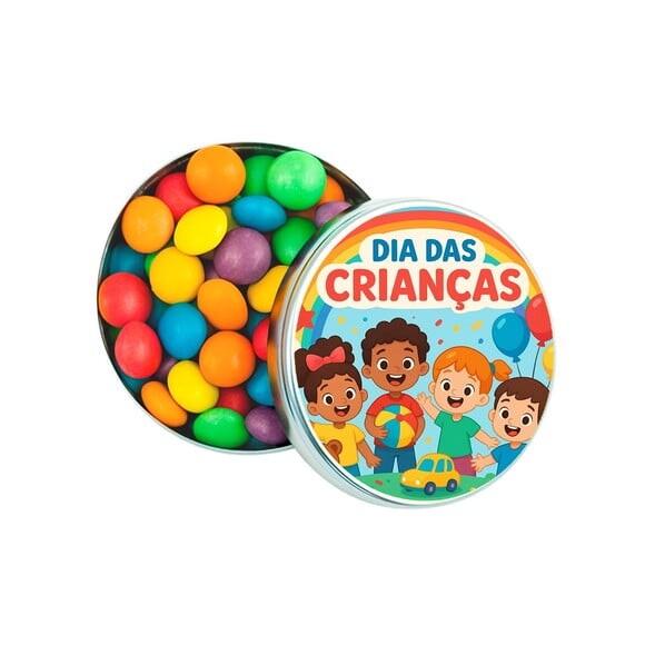 Latinha Metálica Personalizada Dia das Crianças