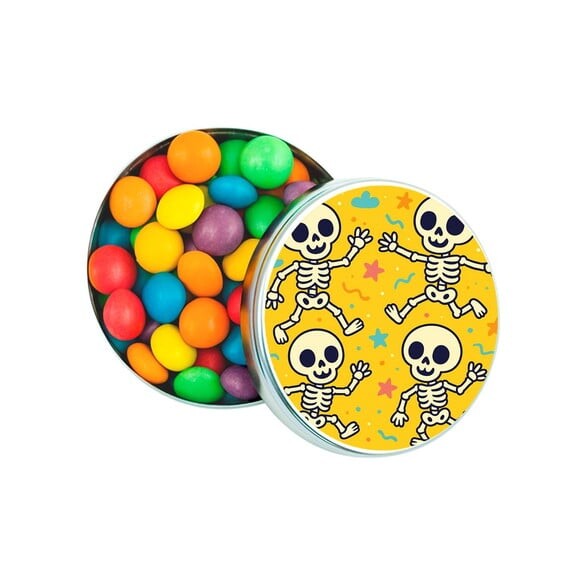 Latinha Metálica Personalizada Esqueletinhos Kids