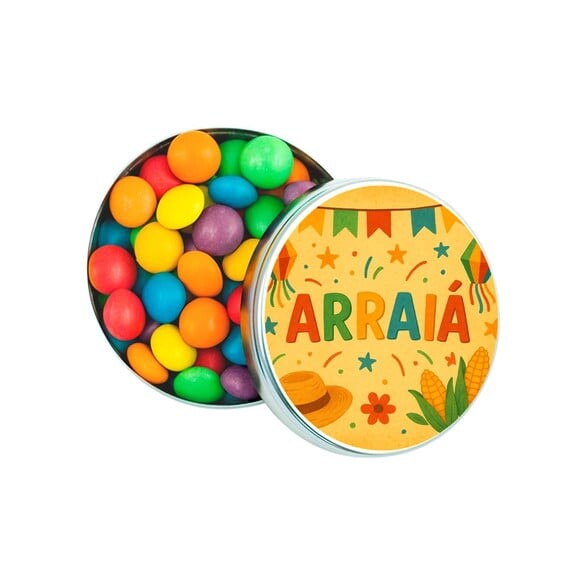 Latinha Metálica Personalizada Festa Junina Arraiá