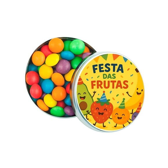 Latinha Metálica Personalizada Festa das Frutas
