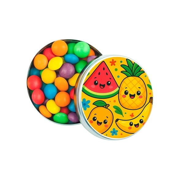 Latinha Metálica Personalizada Frutas Tropicais