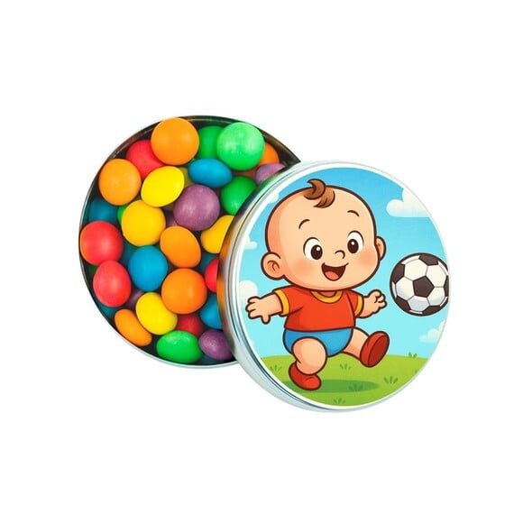 Latinha Metálica Personalizada Futebol Baby