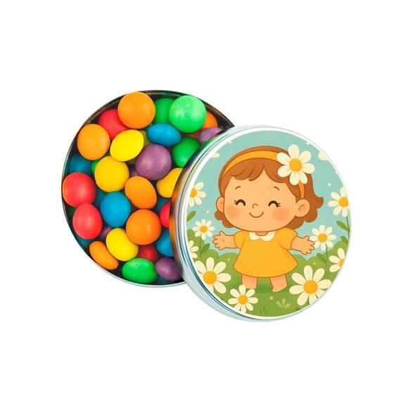 Latinha Metálica Personalizada Jardim das Margaridas