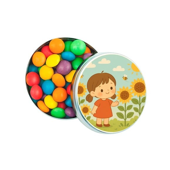 Latinha Metálica Personalizada Jardim dos Girassóis