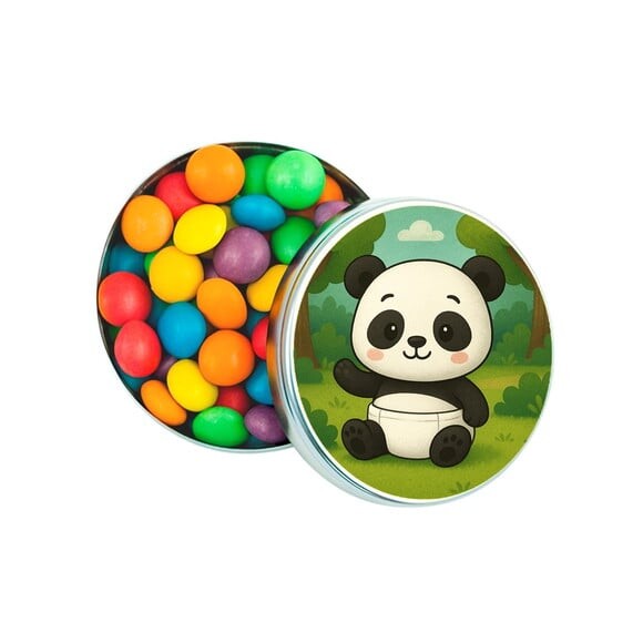 Latinha Metálica Personalizada Panda Baby