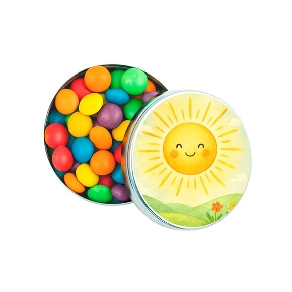 Latinha Metálica Personalizada Raio de Sol Aquarela