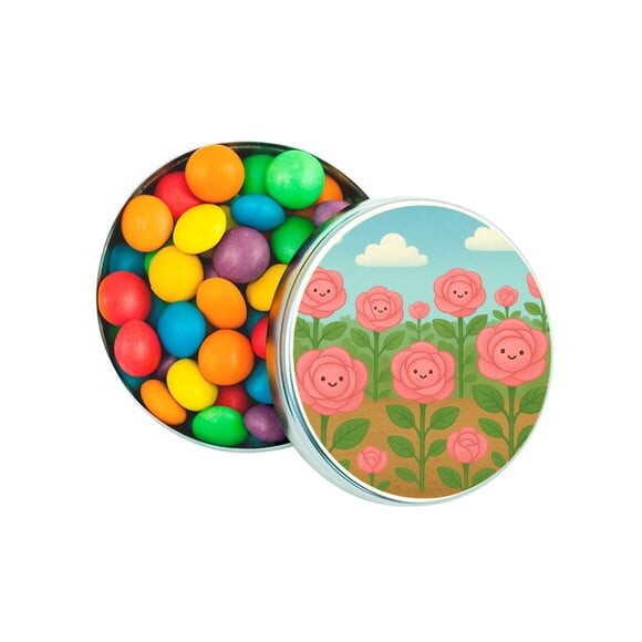 Latinha Metálica Personalizada Rosas Fofas