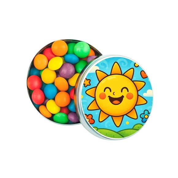 Latinha Metálica Personalizada Sol Sorridente