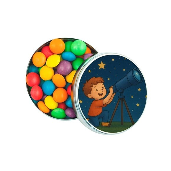 Latinha Metálica Personalizada Telescópio Kids